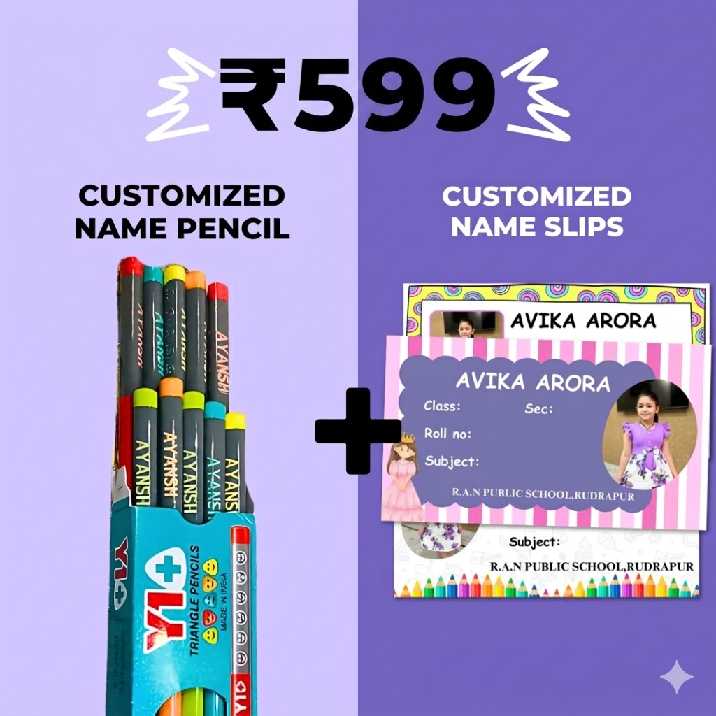 Pencils + Water Proof Nameslips Combo Offer