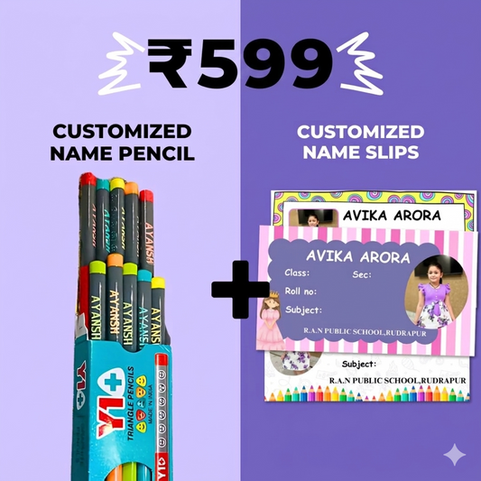 Pencils + Water Proof Nameslips Combo Offer