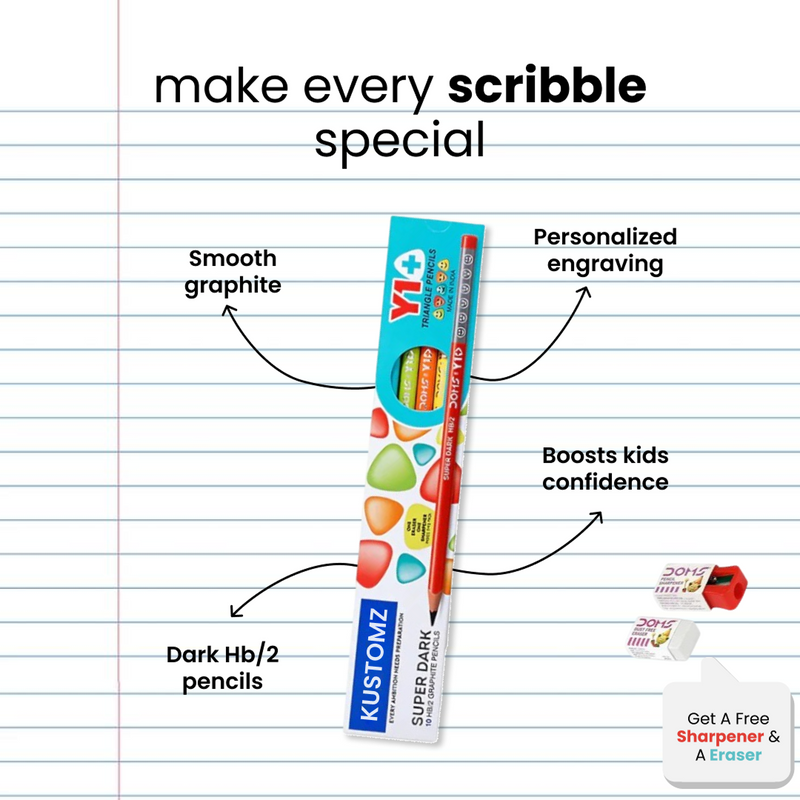 Personalized Name Pencils – Gift Set (Pack of 10)